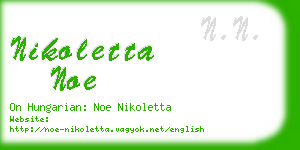 nikoletta noe business card